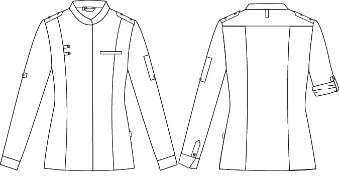 CHAQUETA COCINA MUJER SATEN ALGODON SOLA