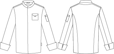 CHAQUETA COCINA UNISEX COMBI CANALE RAYO