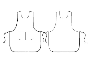 TABARD WITH POCKET VICHY OR SARGA
