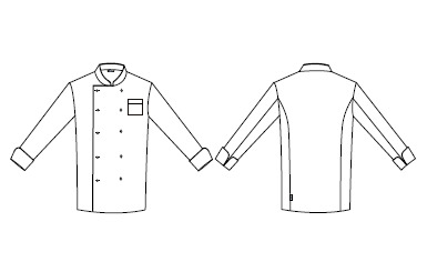 CHAQUETA COCINA UNISEX COMBI VIVO COLORES M/L