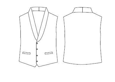 GILET CAMERIERE C/SMOKING NERO
