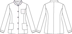 BLOUSE WOMAN GRANDAD COLLAR L/SLEEVED