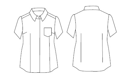 BLUSA MUJER BOTON OCULTO M/C