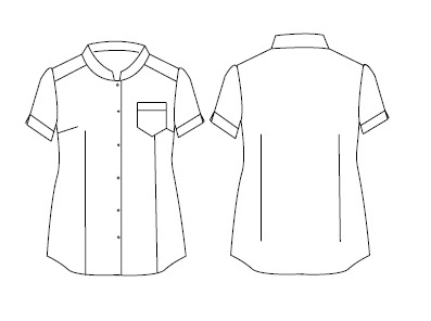 BLUSA DONNA C/CON COLLO M/C COMBINATA
