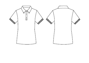 POLO NEGRO MUJER M/C C/CAMISERO