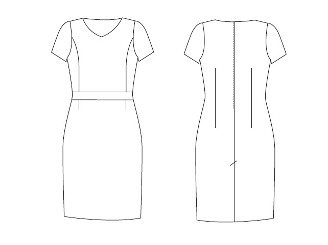 VESTIDO DE MANGA CURTA TRIVIAL