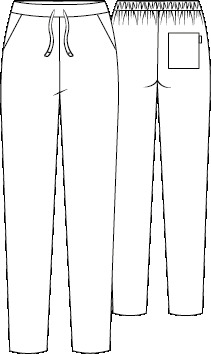 CALÇAS UNISSEXO CON VIÉS E BOLSOS
