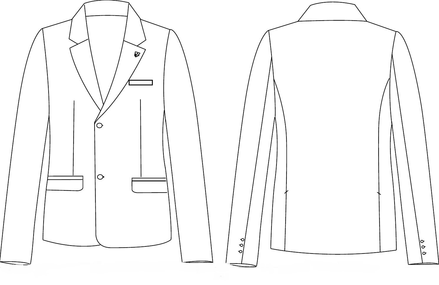 AMERICANA HOMBRE 2 BOT. SLIM FIT TECNO