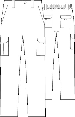 CALÇAS UNISSEXO MULTIBOLSOS ELÁSTICO GAMO
