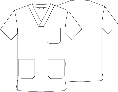 BLUSA SANITARIO UNISEX COLLO-V SERGE BIANCA

