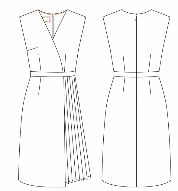 DRESS WITH TABLE CHEVIOT
