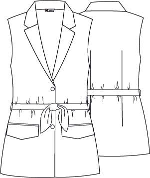 WOMEN'S ARABIS LAPEL VEST