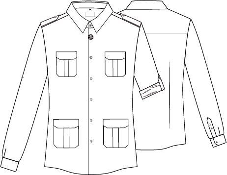 UNISEX MICHELE ROLL UP SLEEVE SLIM FIT SHIRT
