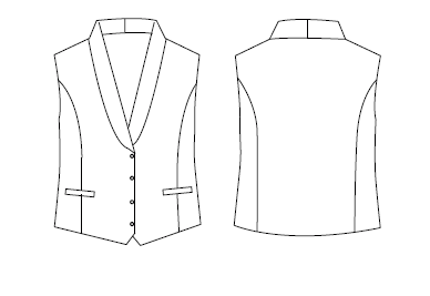 GILET FEMME COL SMOKING