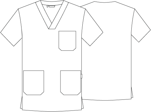 BLUSA SANITARIA UNISEX PICO COLORES