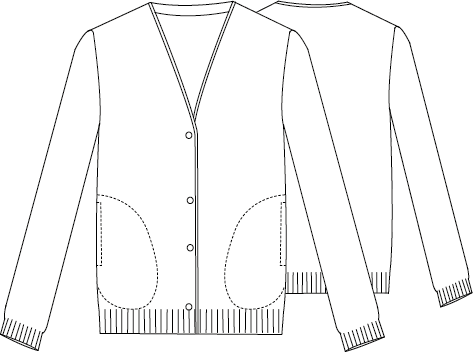 CARDIGAN MUJER BOLSILLO CORTADO
