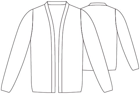CARDIGAN WOMAN BUTTONLESS CLOSURE
