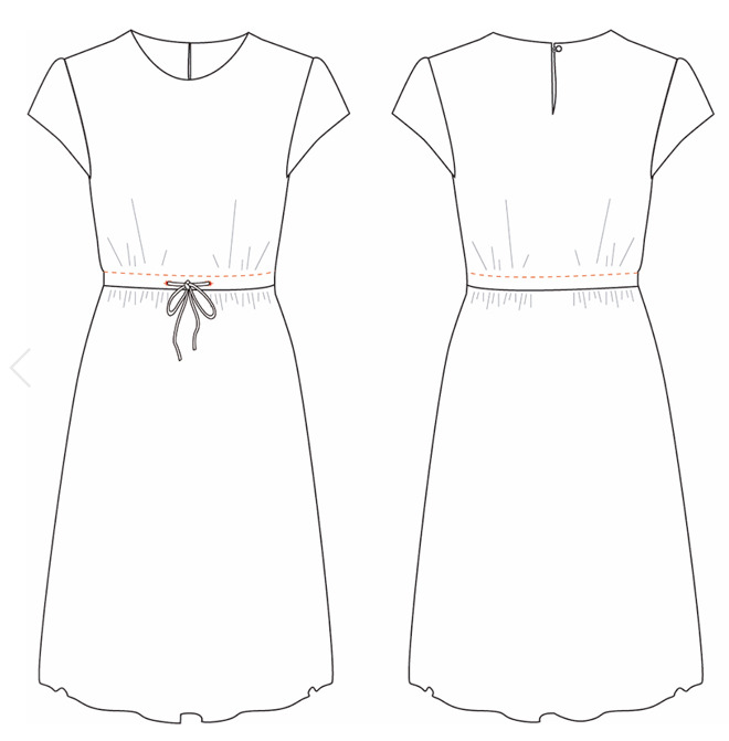 VESTIDO COM CORDÃO TRIVIAL
