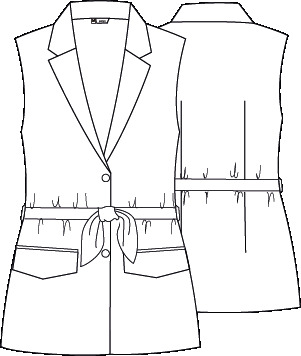 WOMEN'S ARABIS LAPEL VEST