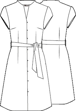 X.LINEN VIVAZ LINED BUTTON UP DRESS
