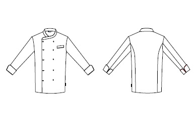 GIACCA CUCINA UNISEX NÁPOLES BIANCA BORDINO COLORATO
