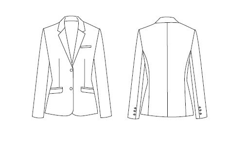 BLAZER WOMAN 2 BUTTON CLOSURE TRIVIAL
