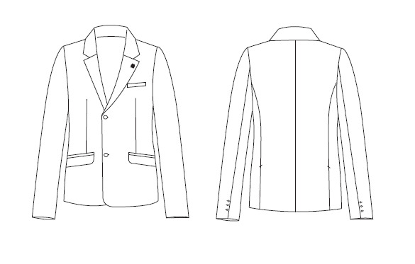 BLAZER DE HOMEM 2 BOTÕES SLIM FIT COLD