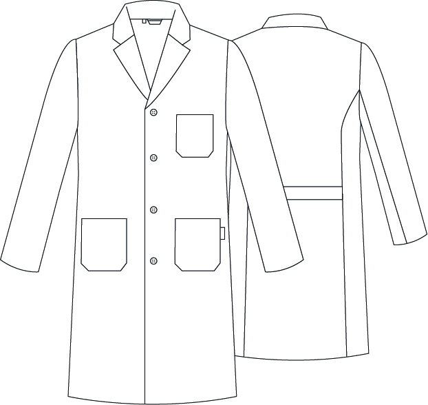 BLOUSE UNISEXE MANCHES LONGUES SERGÉ BLANC
