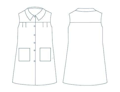 CHILDREN'S SLEEVELESS SMOCK