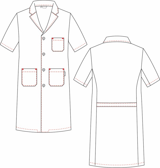 ROUPÃO UNISSEXO M/C SARJA BRANCA
