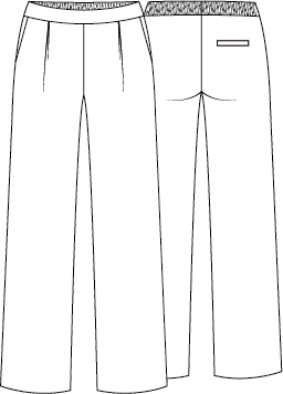 PANTALON FEMME DROIT À PINCES