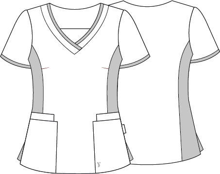 BLUSA MUJER ESCOTE PICO COMBINADA M/C CLEO