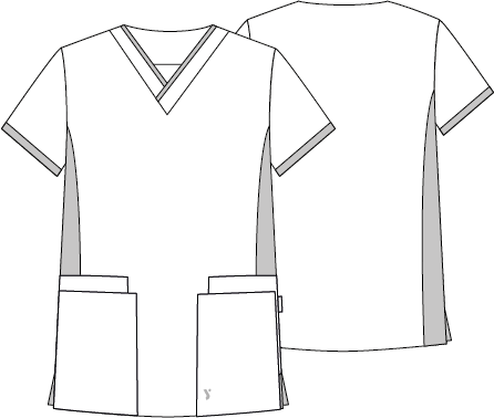 BLUSA UOMO SCOLLO A V COMBINATA MANICHE CORTE GAEL