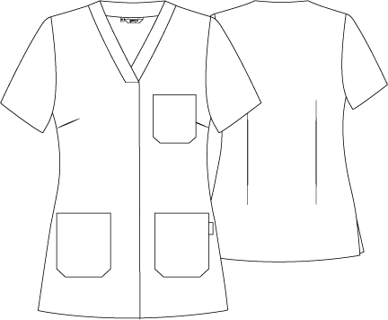 BLUSA MUJER SANITARIA BOTON PRESION M/C