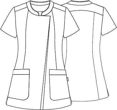 BLUSA MUJER ABIERTA CUELLO MAO M/C JUDIT