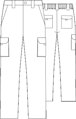 PANTALON UNISEX MULTIBOLSILLOS ELASTICO GAMO COMBINADO