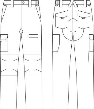 PANTALON UNISEX MULTIBOLSILLOS ELASTICO ARCE COMBINADO