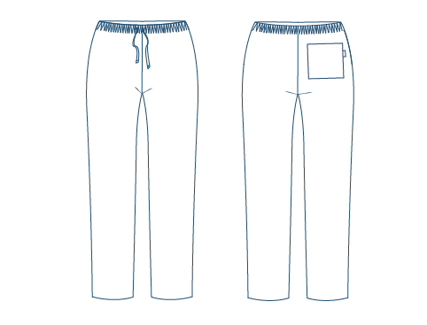 PANTALONE UNISEX CON ELASTICO E CORDINO BAMBULA ANTIBATTERICO
