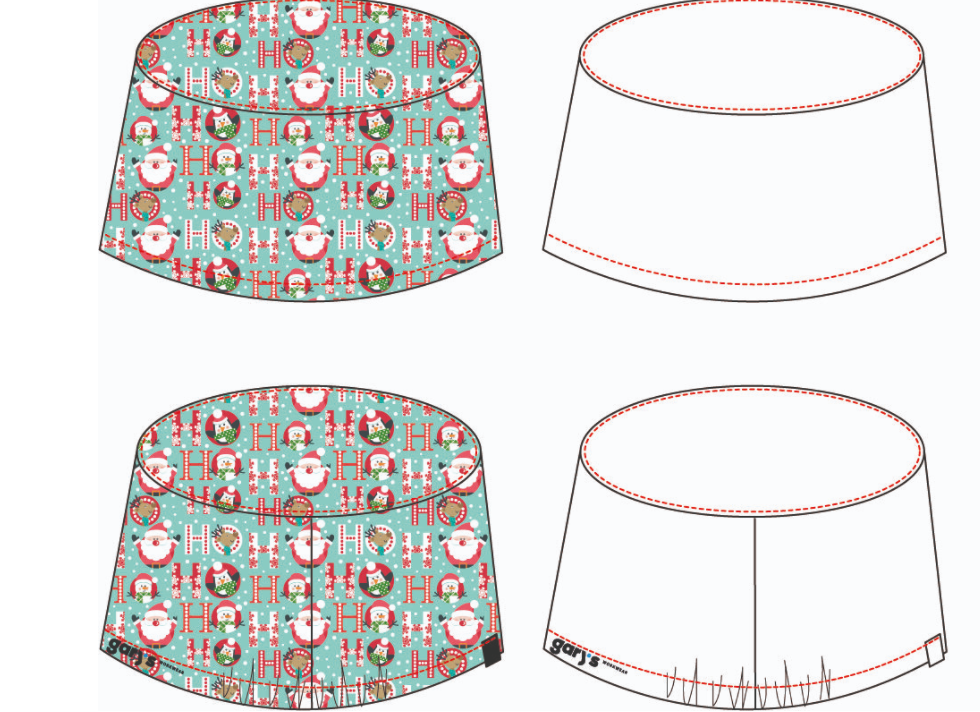 GORRO CIRUJANO GOMA NAVIDAD SANTAS