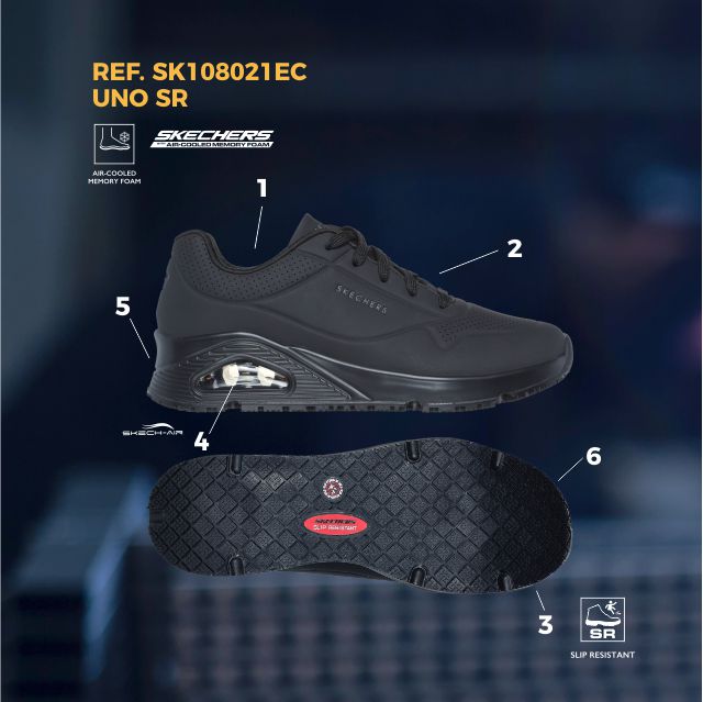 WORK RELAXED FIT: UNO SR SKECHERS MUJER