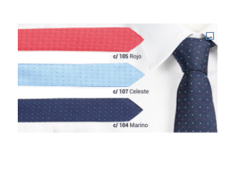 CORBATA SIN NUDO DE PALA ESTRECHA PUNTOS