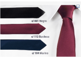 CORBATA SIN NUDO DE PALA ESTRECHA