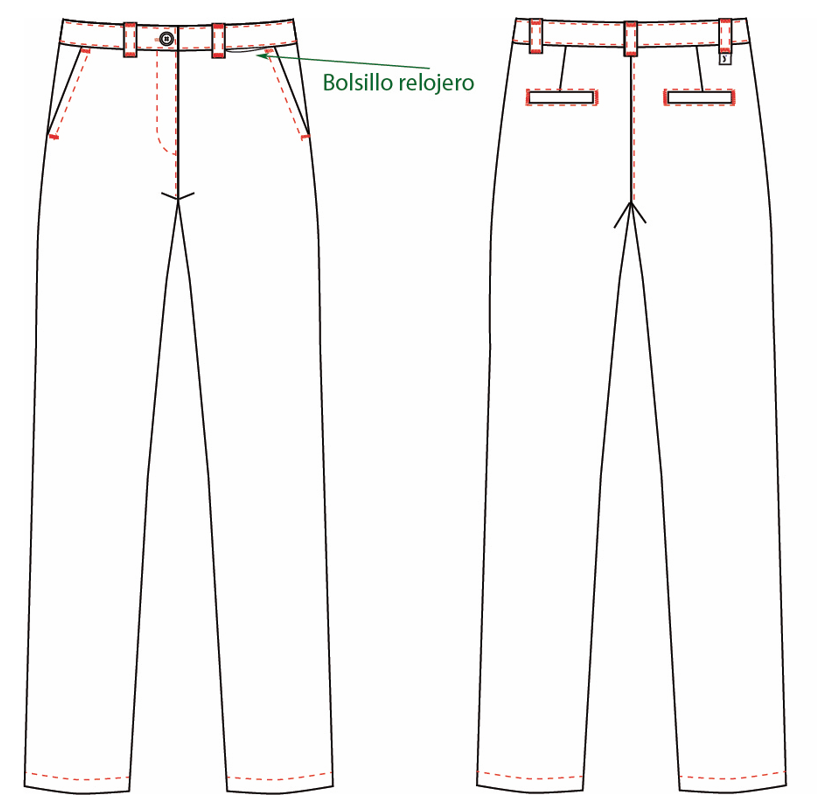 TROUSERS CHINO WOMAN CHEVIOT