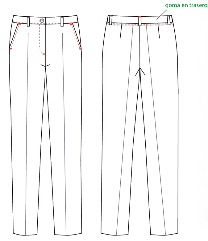PANTALONE DONNA ELASTICO POSTERIORE TRIVIAL
