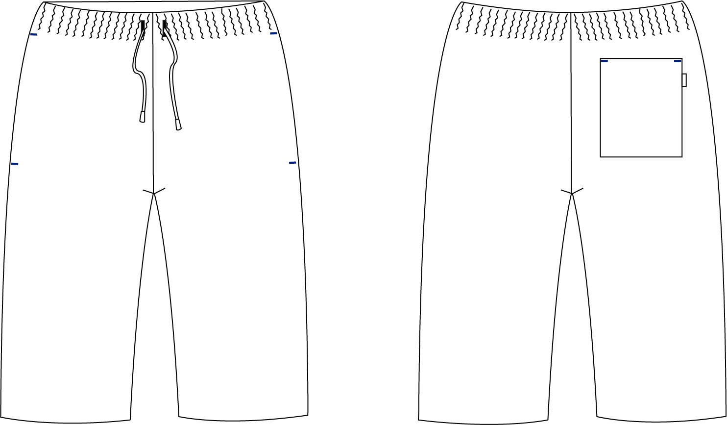 BERMUDA UNISEXE ÉLASTIQUE + CORDON DE SERRAGE EXTÉRIEUR MICROFIBRE
