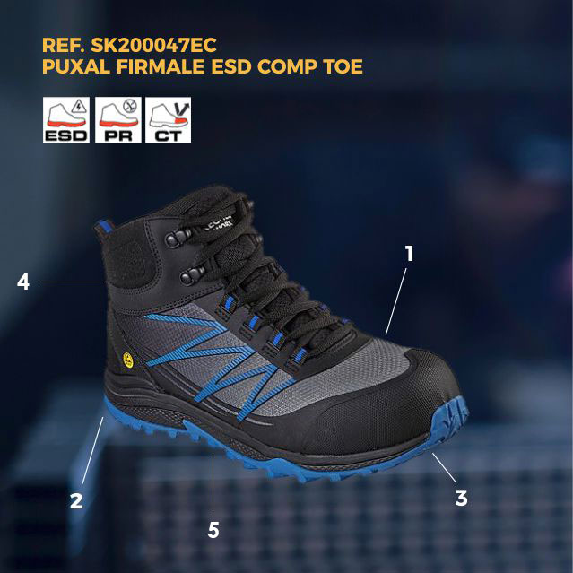 WORK: PUXAL - FIRMLE ESD COMP TOE SKECHERS HOMBRE