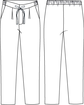 PANTALONE UNISEX BIELASTICO CON CORDINO E SOFFIETTO