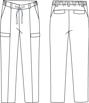 PANTALONE UNISEX CON TASCHE A FILETTO