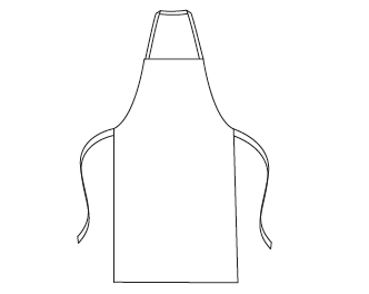 APRON WITH BIB TWILL 90X75 CM