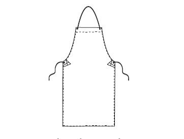 APRON WITH BIB PVC (NO RIGID) 90X70 CM
